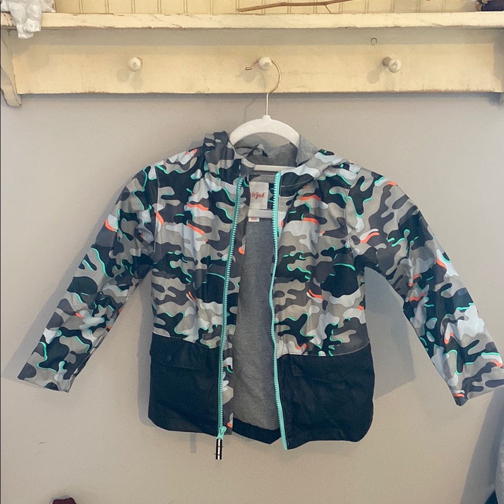 Cat & Jack Camouflage Zip-Up rain Jacket